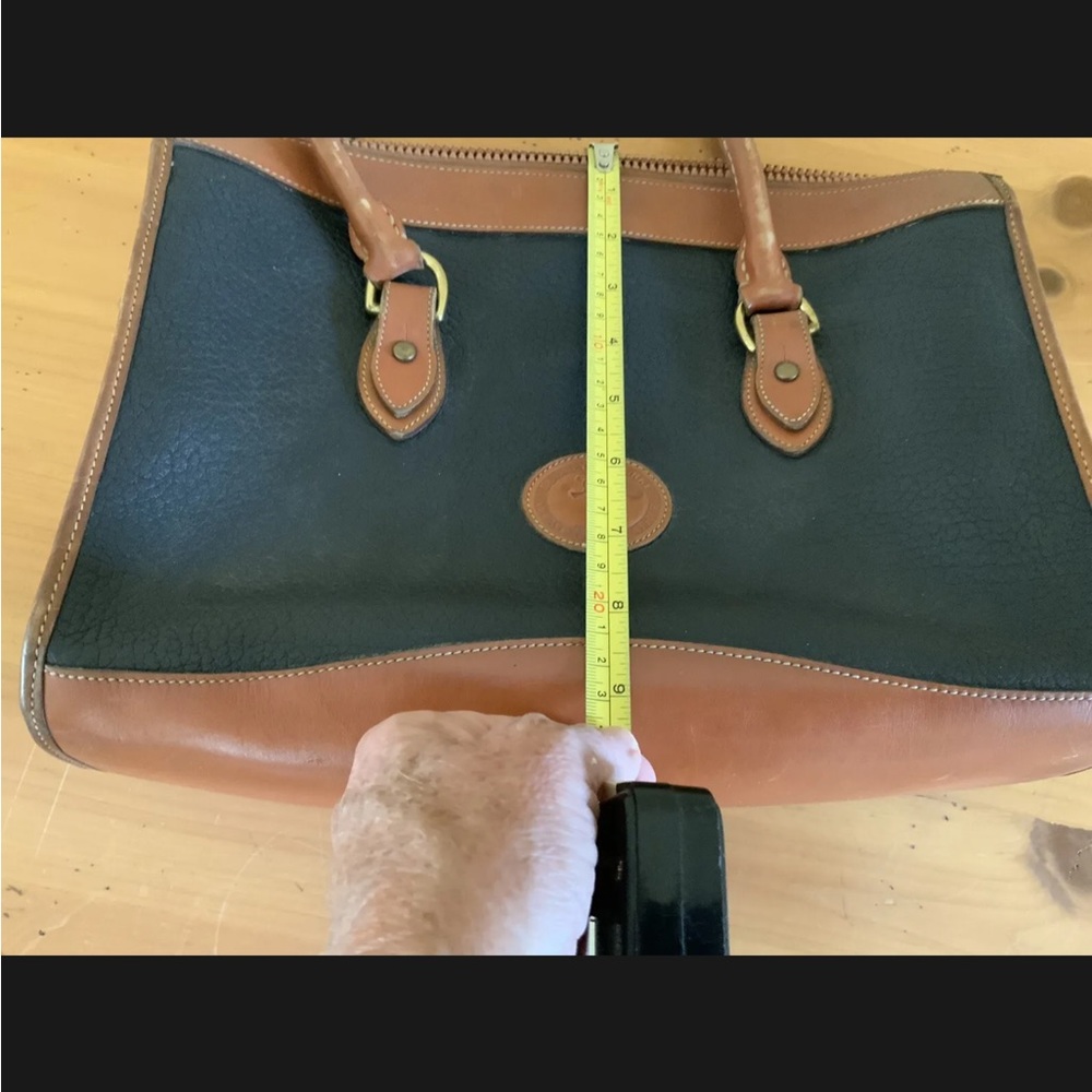 Vintage Dooney & Bourke leather doctor bag blue and tan - Picture 7 of 8